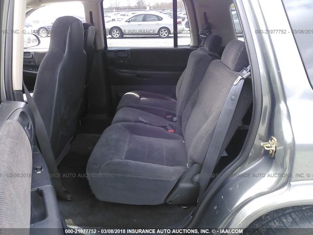 1D4HS48N83F572023 - 2003 DODGE DURANGO SLT GRAY photo 8