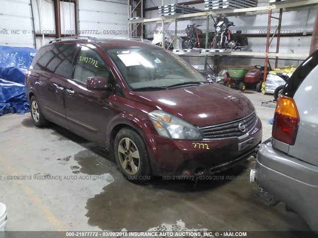 5N1BV28U39N102210 - 2009 NISSAN QUEST S/SE/SL MAROON photo 1