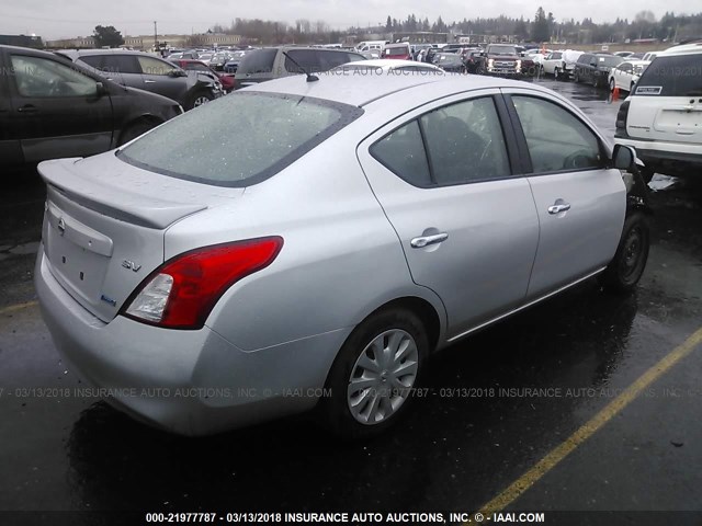 3N1CN7AP9EL818231 - 2014 NISSAN VERSA S/S PLUS/SV/SL SILVER photo 4