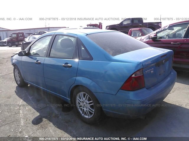 1FAFP34N67W228336 - 2007 FORD FOCUS ZX4/S/SE/SES BLUE photo 3