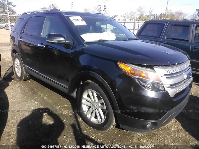 1FMHK7D83CGA61484 - 2012 FORD EXPLORER XLT BLACK photo 1