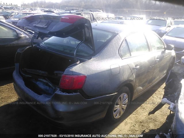 3VW2K7AJ9BM330574 - 2011 VOLKSWAGEN JETTA S GRAY photo 4