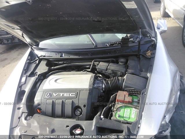 JH4KB16628C000255 - 2008 ACURA RL ვერცხლისფერი ფოტო 10