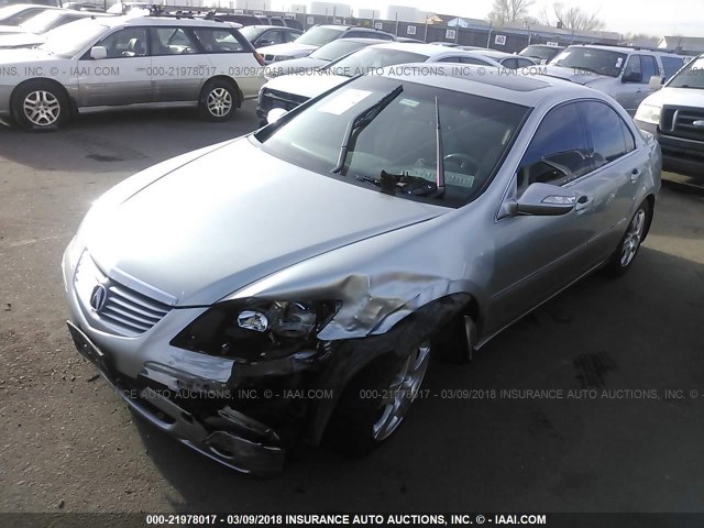 JH4KB16628C000255 - 2008 ACURA RL SILVER photo 2