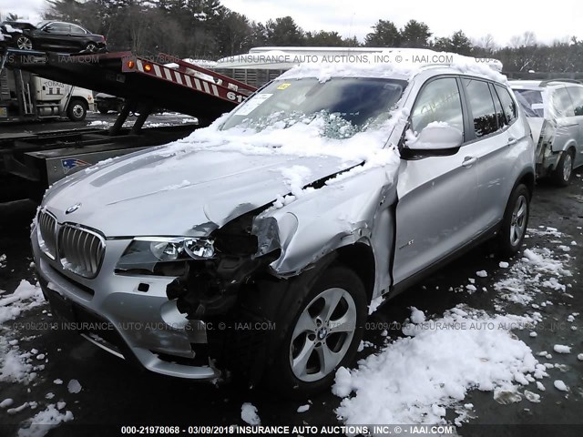 5UXWX5C52BL703643 - 2011 BMW X3 XDRIVE28I SILVER photo 2