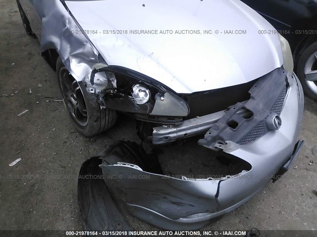 JH4DC54826S023488 - 2006 ACURA RSX SILVER photo 6