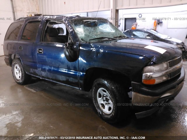 1GNEK13Z33J262214 - 2003 CHEVROLET TAHOE K1500 BLUE photo 1