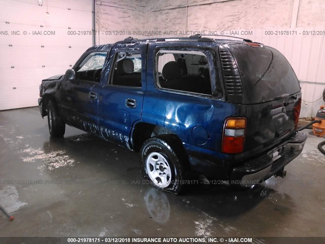 1GNEK13Z33J262214 - 2003 CHEVROLET TAHOE K1500 BLUE photo 3