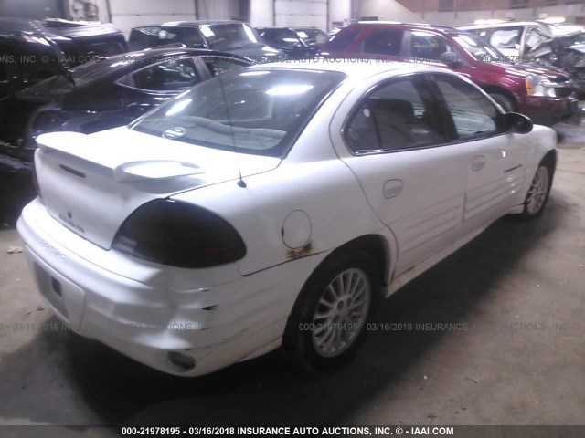 1G2NF52T51M641443 - 2001 PONTIAC GRAND AM SE1 WHITE photo 4