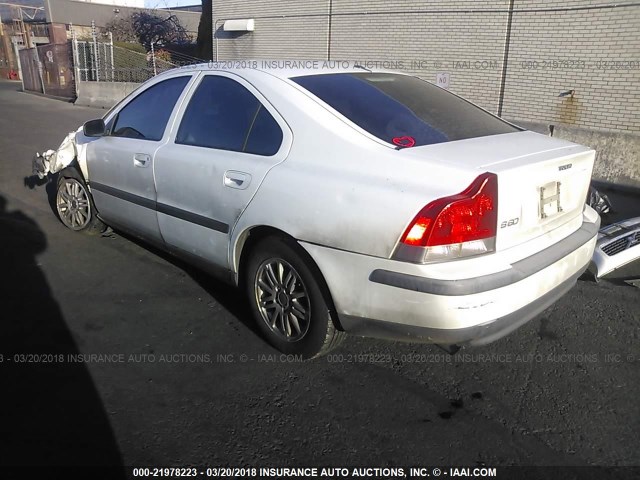YV1RS64A642350552 - 2004 VOLVO S60 WHITE photo 3