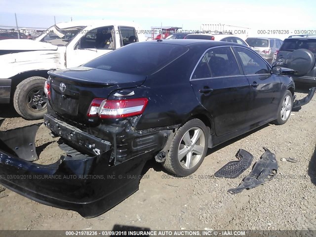 4T1BK3EK5BU624415 - 2011 TOYOTA CAMRY SE/LE/XLE BLACK photo 4