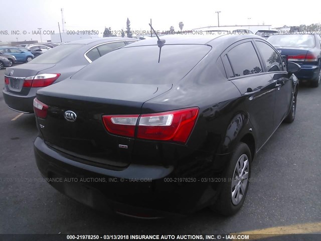 KNADM4A36E6340244 - 2014 KIA RIO LX Սև լուսանկար 4