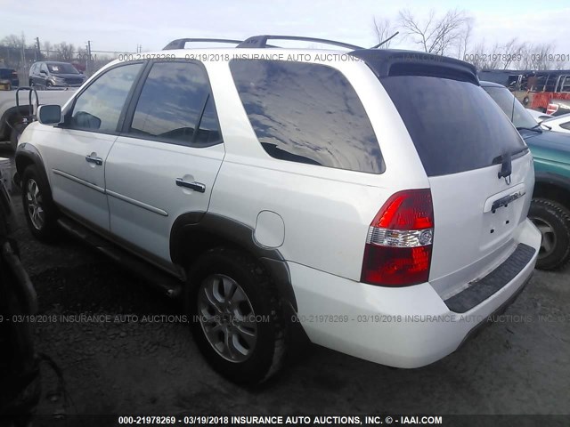 2HNYD18872H537397 - 2002 ACURA MDX TOURING WHITE photo 3