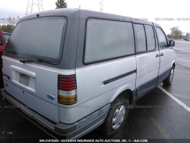 1FMDA41X3LZB19397 - 1990 FORD AEROSTAR GRAY photo 4