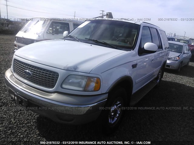 1FMPU18L41LB18068 - 2001 FORD EXPEDITION EDDIE BAUER WHITE photo 2