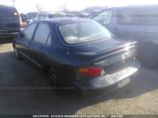 KMHJF35F9YU026548 - 2000 HYUNDAI ELANTRA GLS GREEN photo 3