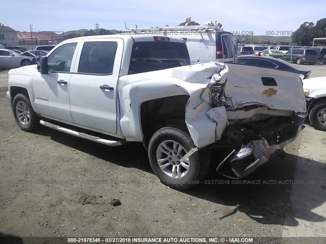 3GCUKREC6EG372982 - 2014 CHEVROLET SILVERADO K1500 LT WHITE photo 3