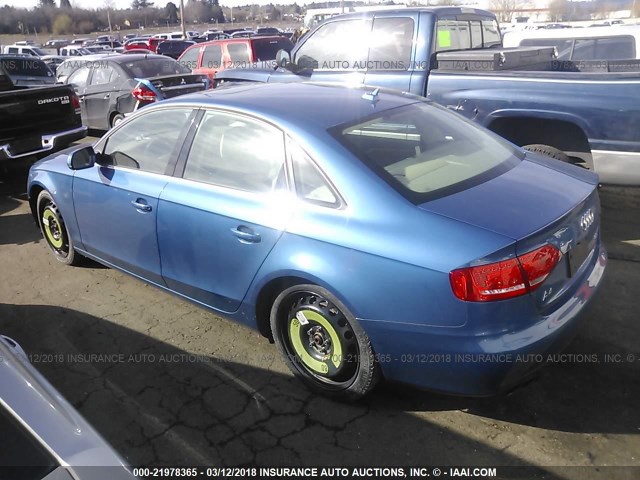 WAUHFAFL6AN032025 - 2010 AUDI A4 PREMIUM PLUS BLUE photo 3