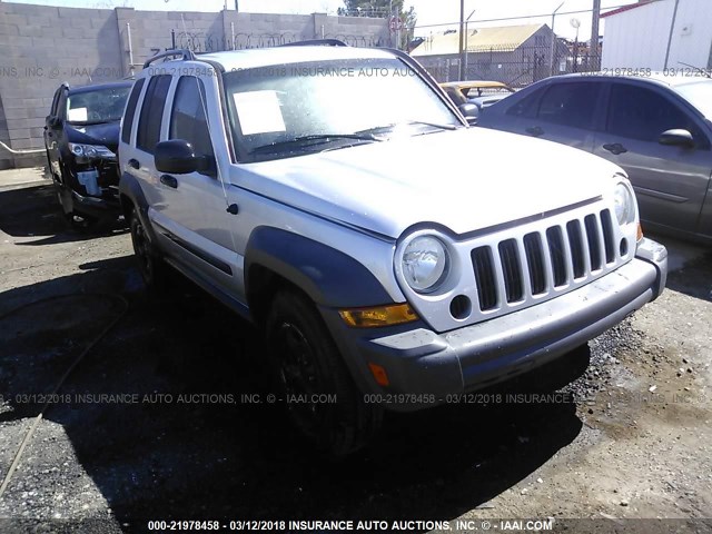 1J4GL48KX6W208437 - 2006 JEEP LIBERTY SPORT SILVER photo 1