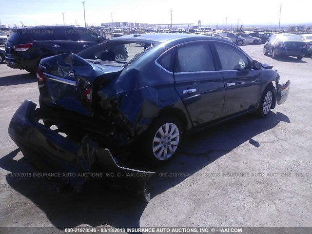 3N1AB7AP3FY256394 - 2015 NISSAN SENTRA S/SV/SR/SL BLUE photo 4