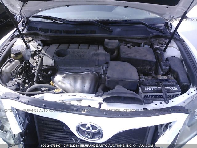 4T1BF3EK0BU620437 - 2011 TOYOTA CAMRY SE/LE/XLE WHITE photo 10