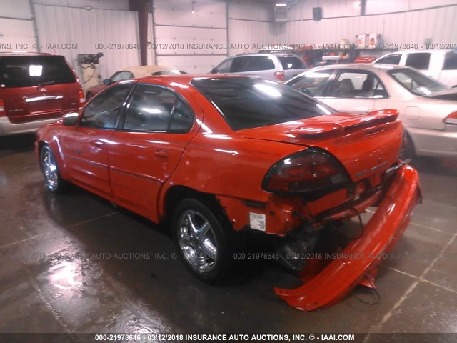 1G2NW52EX1C285398 - 2001 PONTIAC GRAND AM GT RED photo 3