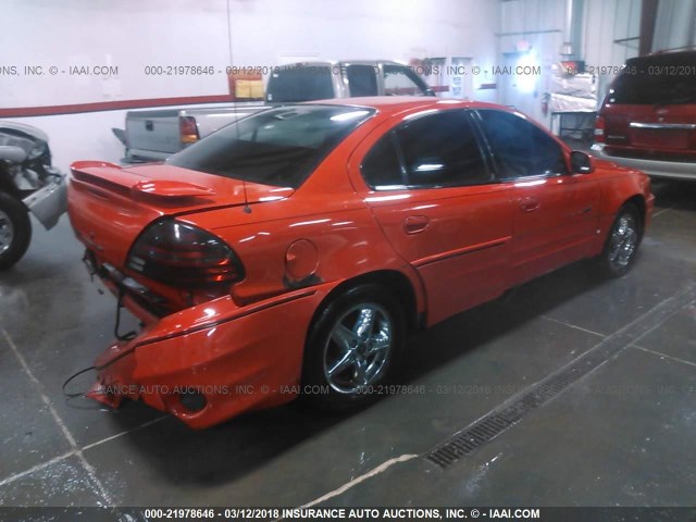 1G2NW52EX1C285398 - 2001 PONTIAC GRAND AM GT RED photo 4