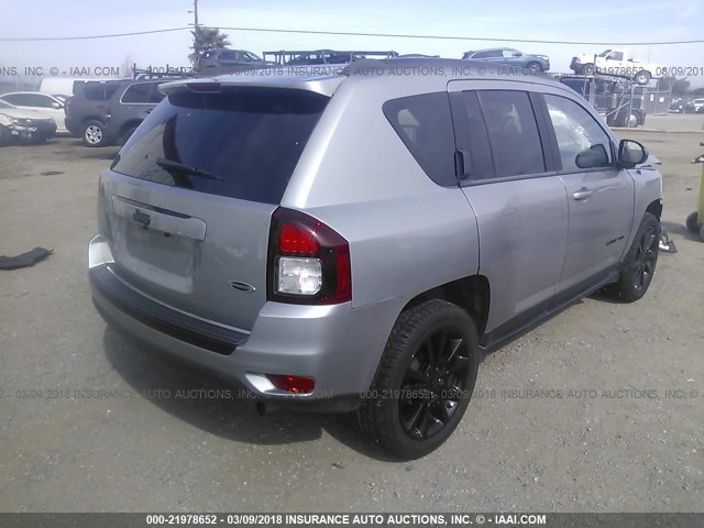 1C4NJCBA7FD211434 - 2015 JEEP COMPASS SPORT SILVER photo 4