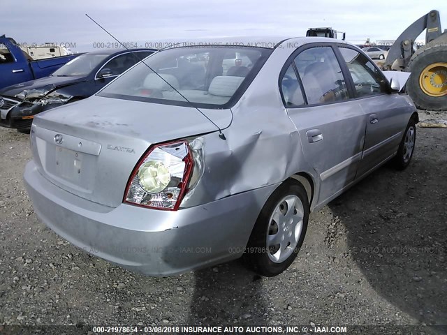 KMHDN46D54U783329 - 2004 HYUNDAI ELANTRA GLS/GT SILVER photo 4