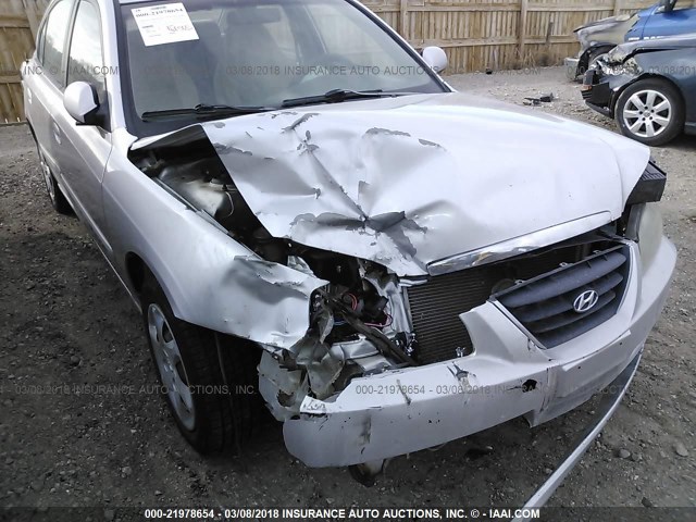 KMHDN46D54U783329 - 2004 HYUNDAI ELANTRA GLS/GT SILVER photo 6