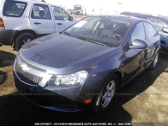 1G1PC5SB2D7248421 - 2013 CHEVROLET CRUZE LT GRAY photo 2