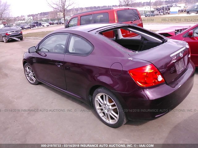 JTKDE177760132766 - 2006 TOYOTA SCION TC 勃艮第红 照片 3