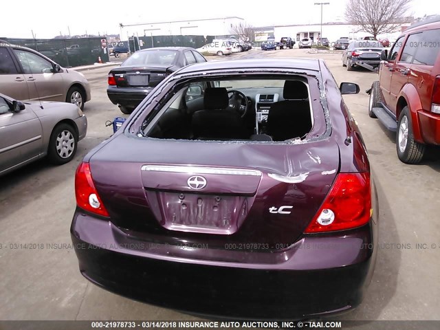 JTKDE177760132766 - 2006 TOYOTA SCION TC 勃艮第红 照片 6