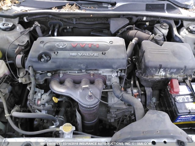 4T1BE32K35U092713 - 2005 TOYOTA CAMRY LE/XLE/SE SILVER photo 10