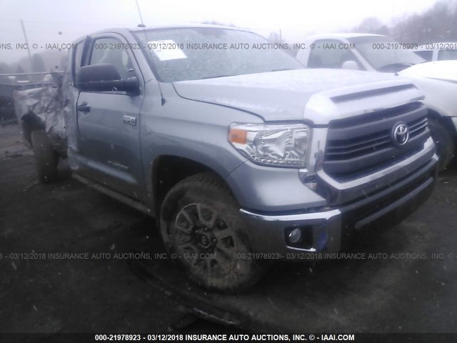 5TFUY5F16EX359603 - 2014 TOYOTA TUNDRA DOUBLE CAB SR/SR5 SILVER photo 1