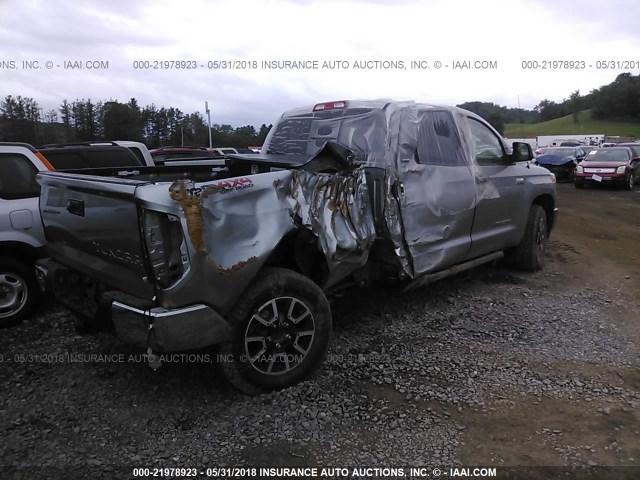 5TFUY5F16EX359603 - 2014 TOYOTA TUNDRA DOUBLE CAB SR/SR5 SILVER photo 4