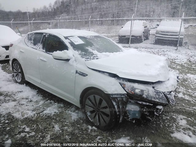 5XXGR4A68DG126352 - 2013 KIA OPTIMA SX WHITE photo 1