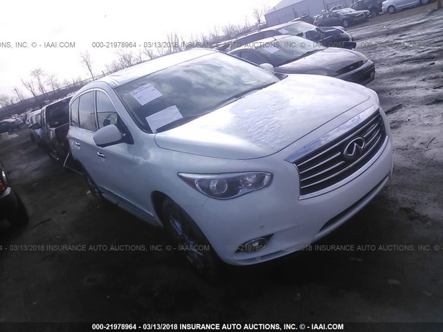 5N1AL0MM5DC315210 - 2013 INFINITI JX35 WHITE photo 1