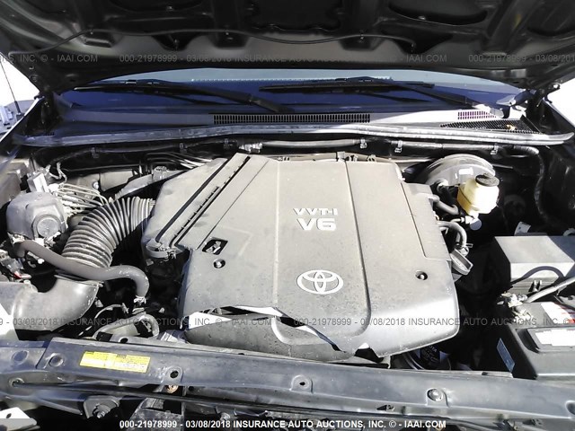 5TFJU4GN1DX047102 - 2013 TOYOTA TACOMA DOUBLE CAB PRERUNNER GRAY photo 10