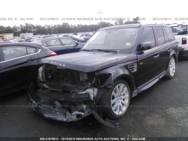 SALSK25417A982404 - 2007 LAND ROVER RANGE ROVER SPORT HSE BLACK photo 2