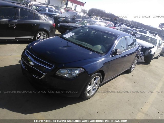 1G1ZB5EB9AF315136 - 2010 CHEVROLET MALIBU LS ლურჯი ფოტო 2