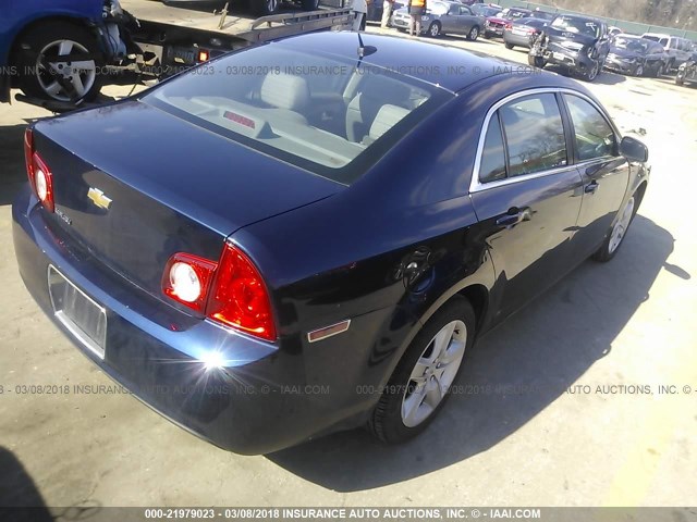 1G1ZB5EB9AF315136 - 2010 CHEVROLET MALIBU LS ლურჯი ფოტო 4