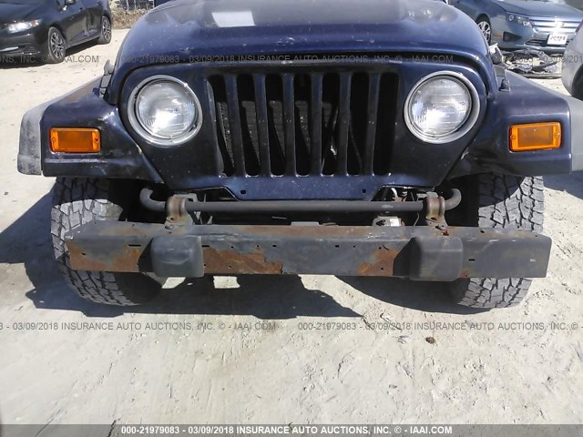 1J4FA39S06P742664 - 2006 JEEP WRANGLER X Navy photo 6