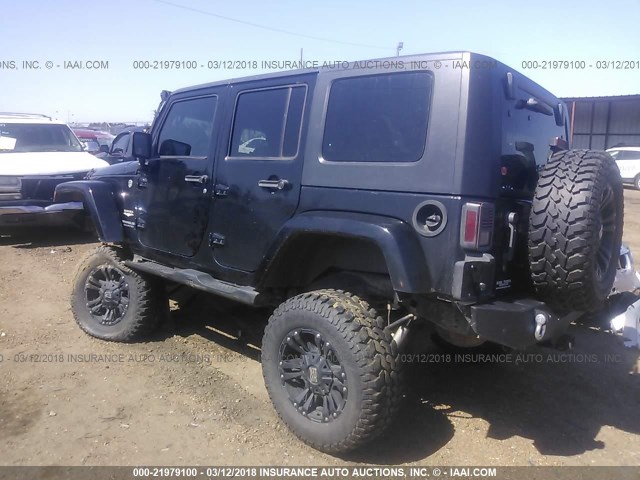 1J4GA59198L504104 - 2008 JEEP WRANGLER UNLIMITE SAHARA BLACK photo 3