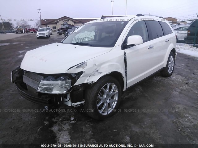 3C4PDCDGXDT538595 - 2013 DODGE JOURNEY CREW WHITE photo 2