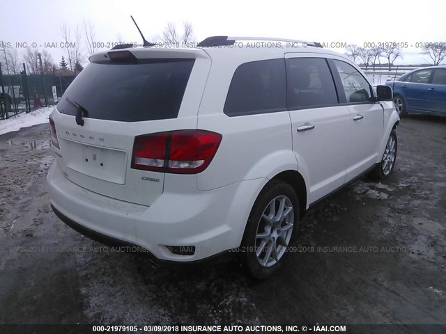 3C4PDCDGXDT538595 - 2013 DODGE JOURNEY CREW WHITE photo 4