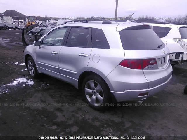 5J8TB18547A010193 - 2007 ACURA RDX TECHNOLOGY SILVER photo 3