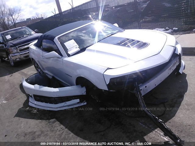 2G1FT3DW8E9311053 - 2014 CHEVROLET CAMARO 2SS WHITE photo 1