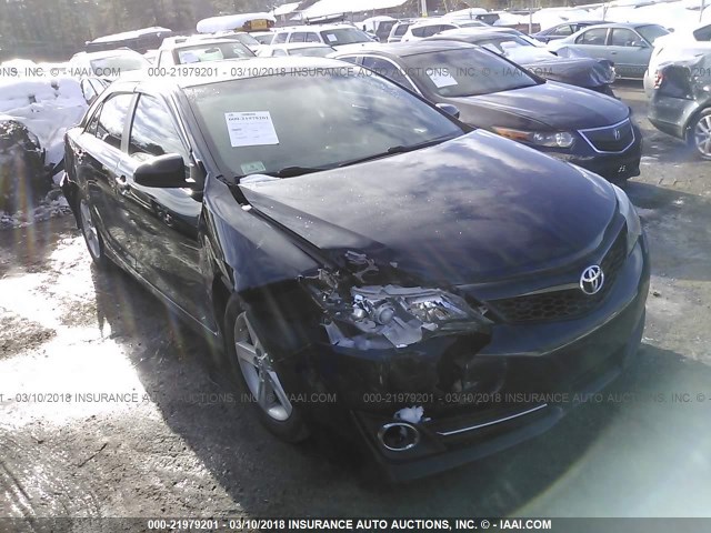 4T1BF1FK3CU098276 - 2012 TOYOTA CAMRY SE/LE/XLE BLACK photo 1