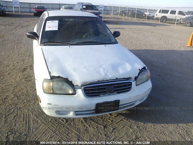 JS2GB41SX15206145 - 2001 SUZUKI ESTEEM GL/GLX/GLX SPORT WHITE photo 6